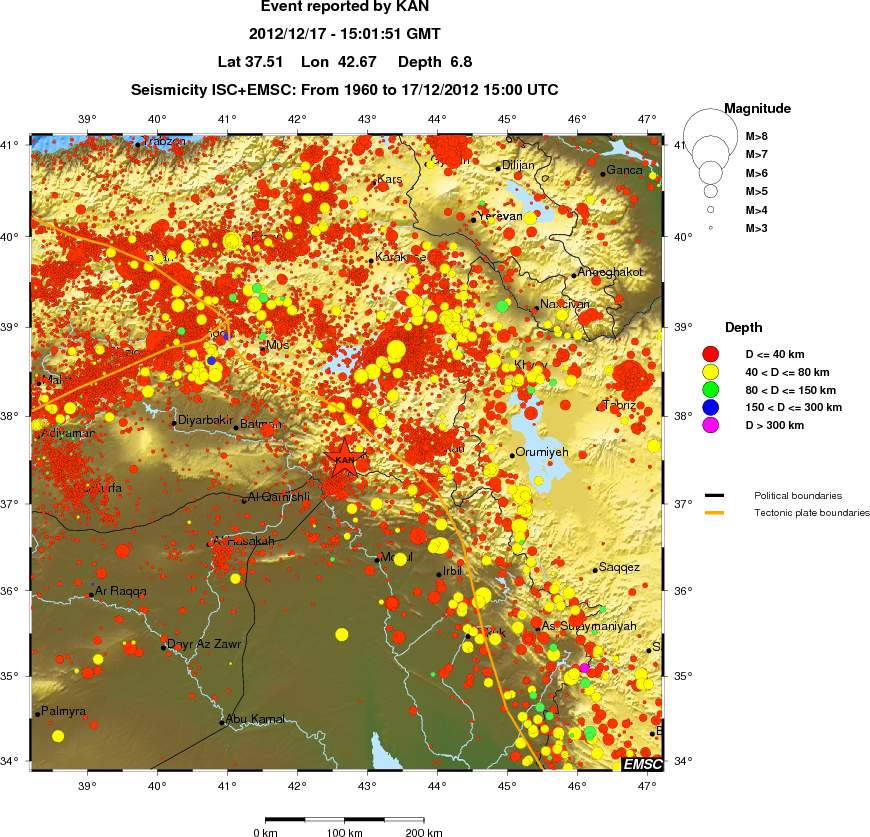 regional historical seismicity