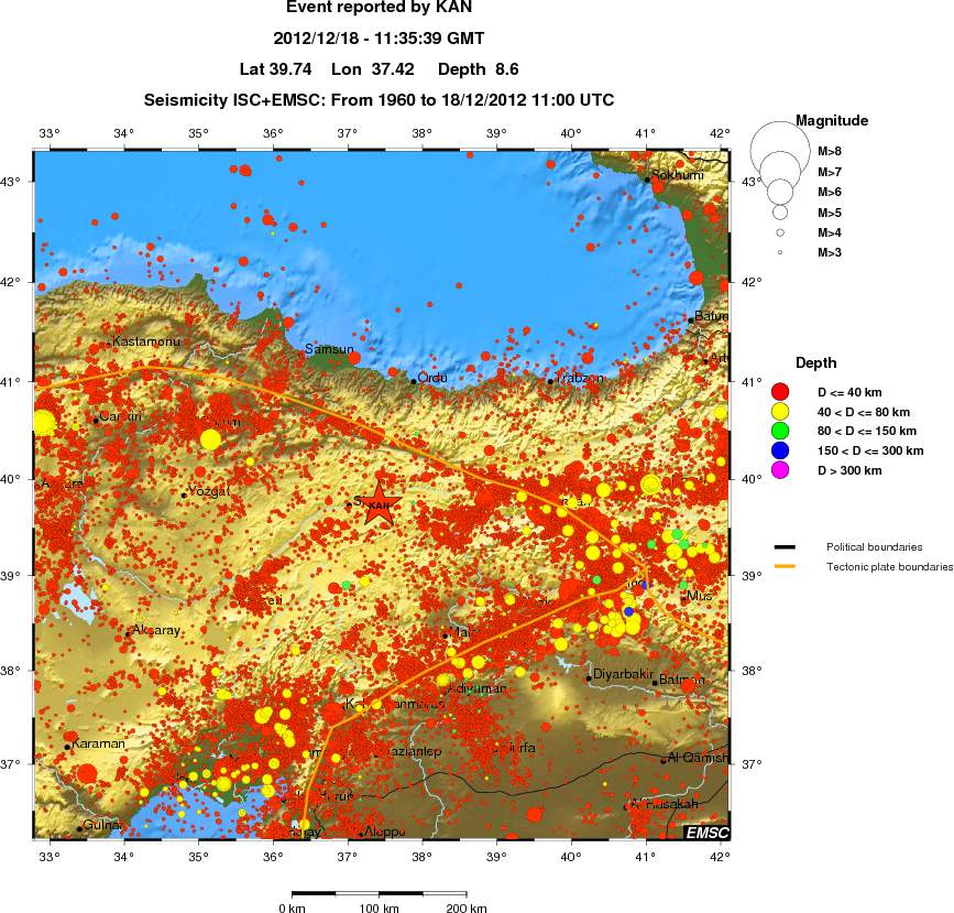 regional historical seismicity
