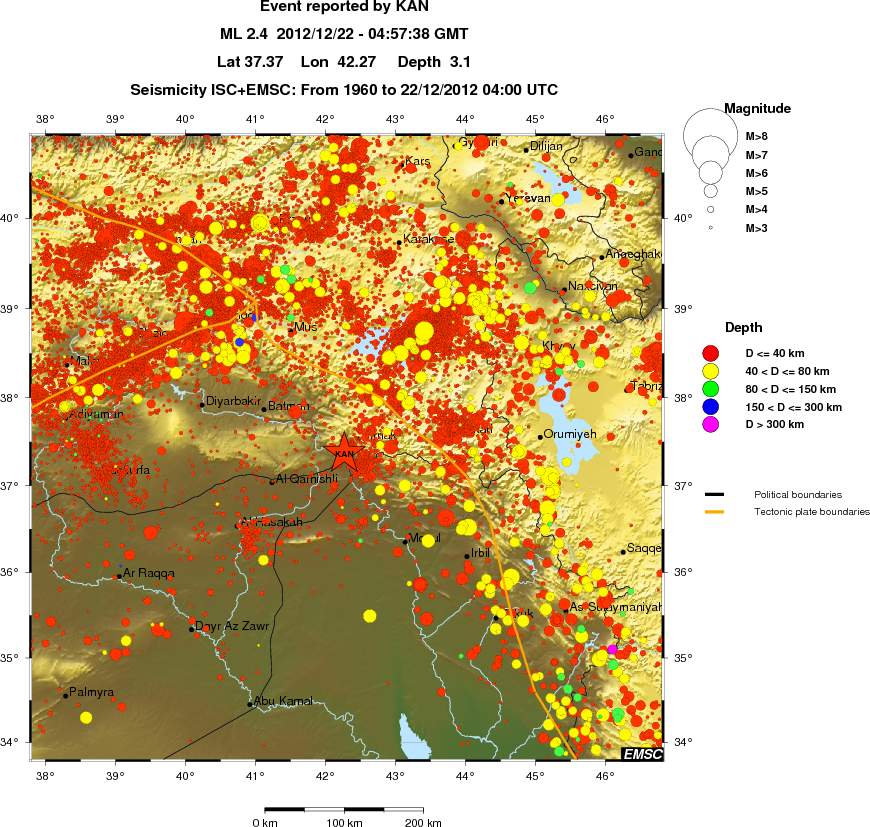 regional historical seismicity