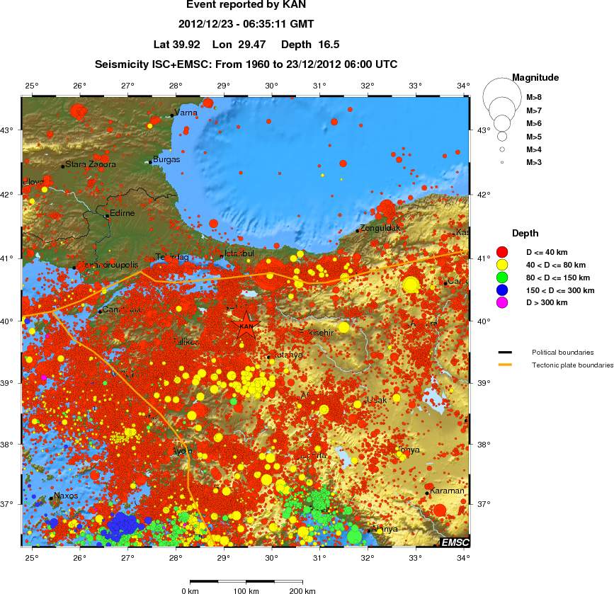 regional historical seismicity
