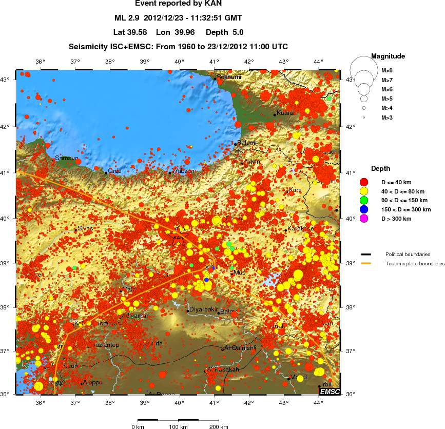 regional historical seismicity