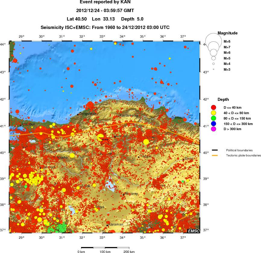 regional historical seismicity