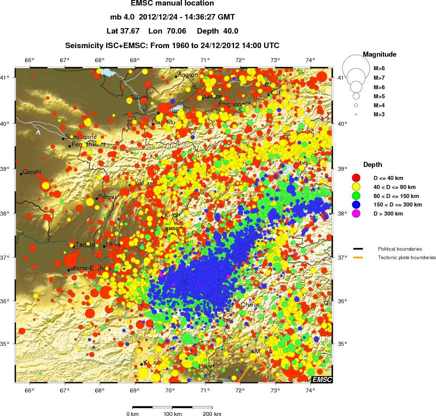regional historical seismicity