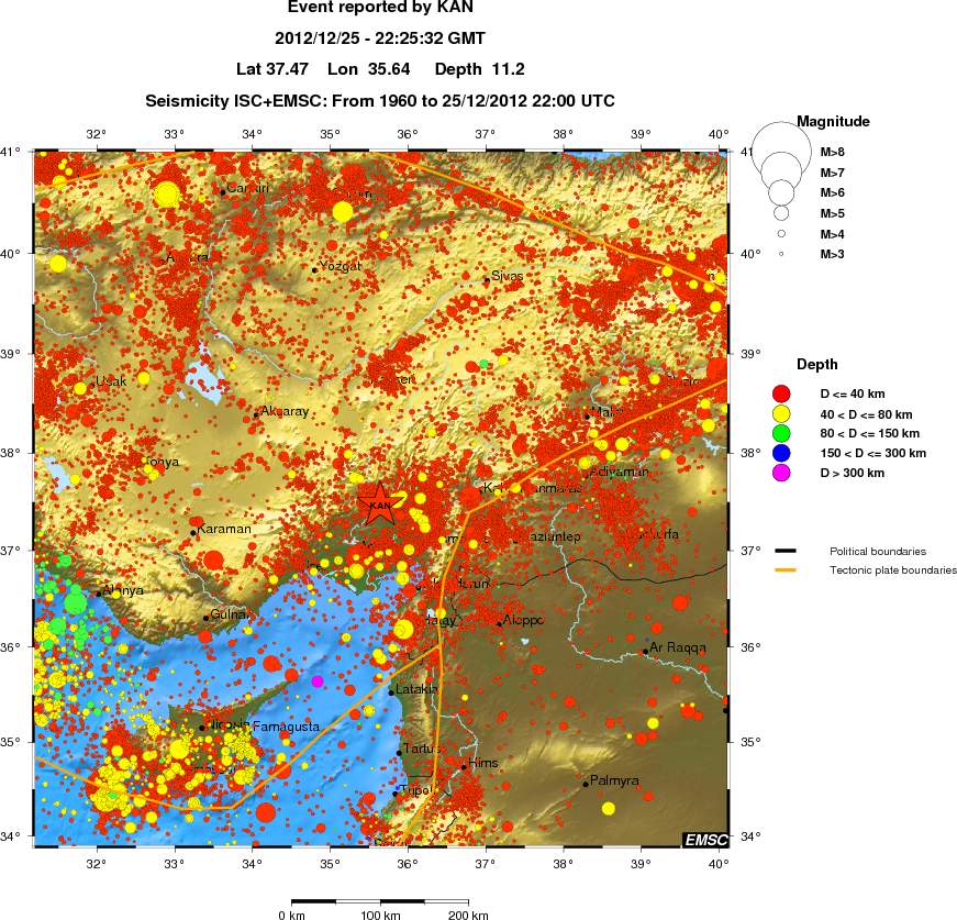 regional historical seismicity