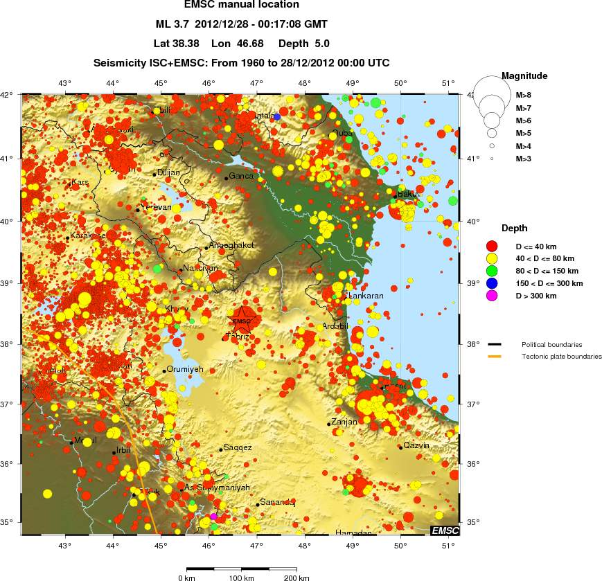 regional historical seismicity