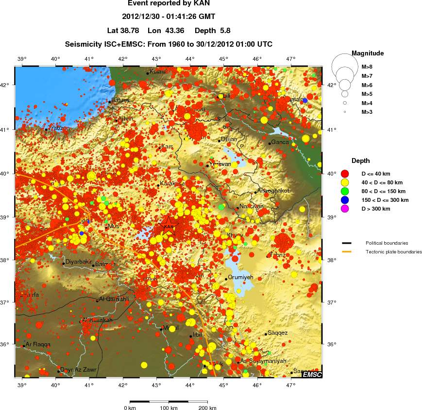 regional historical seismicity