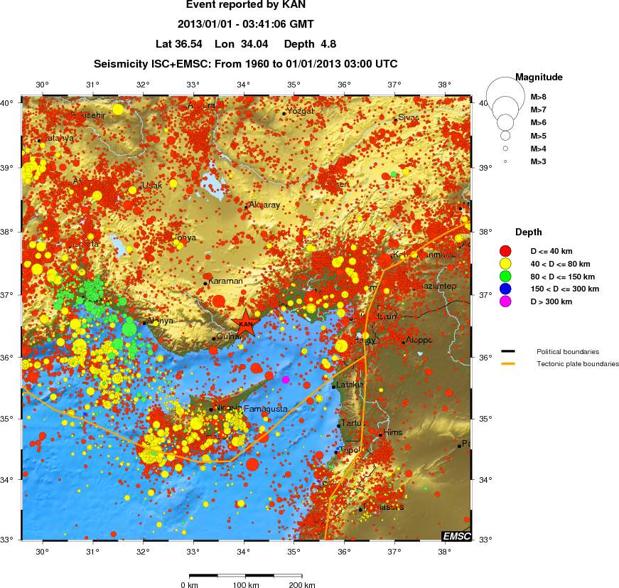regional historical seismicity