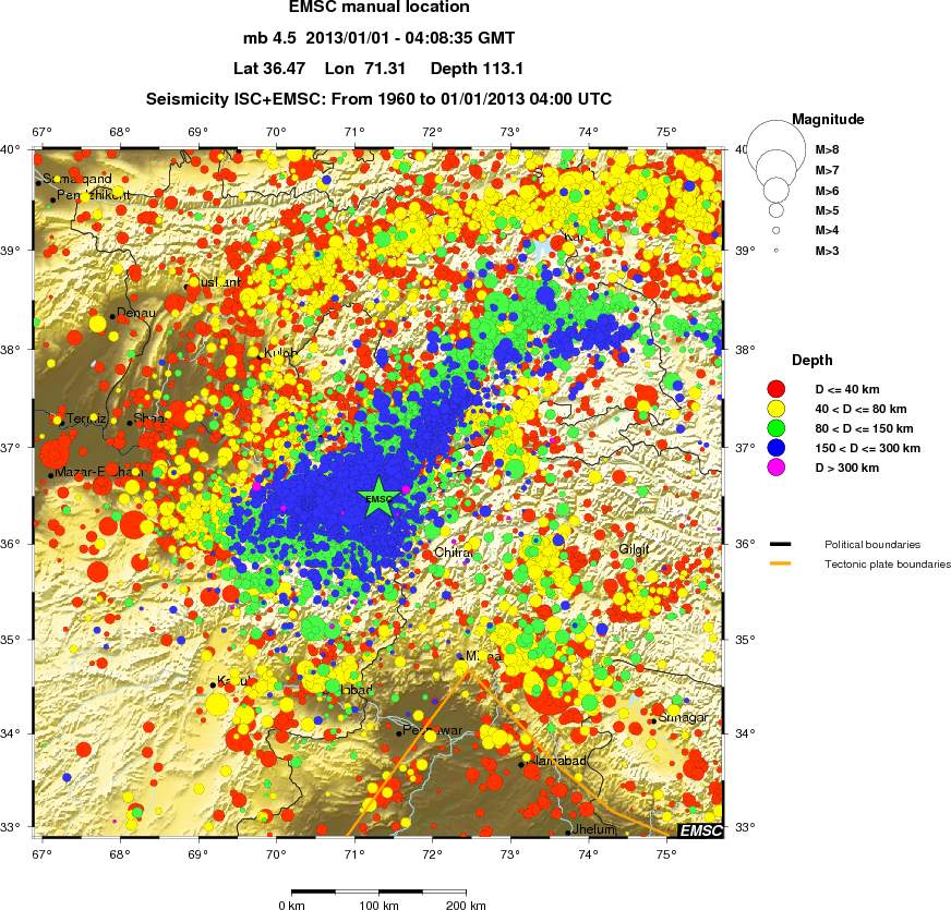 regional historical seismicity