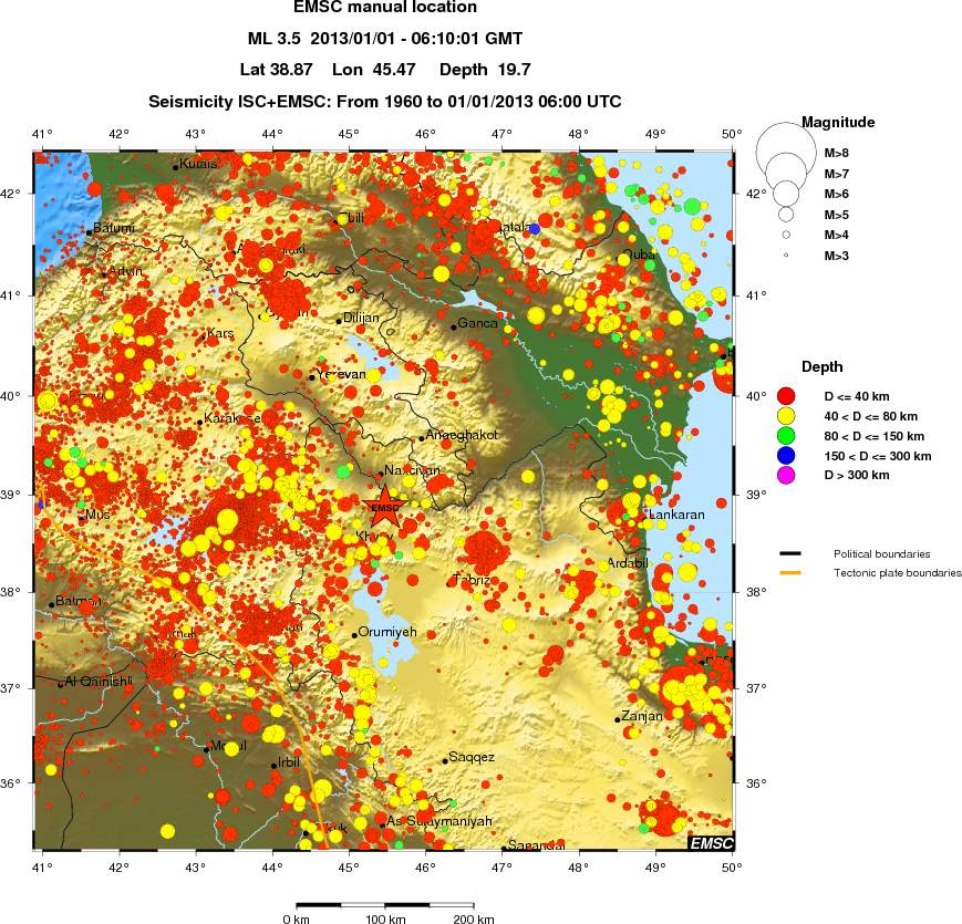regional historical seismicity