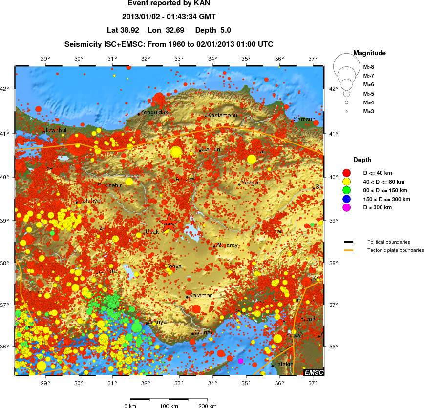 regional historical seismicity