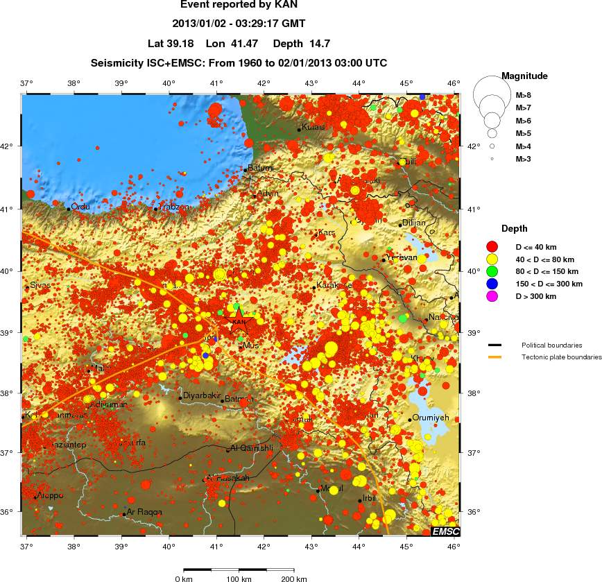 regional historical seismicity