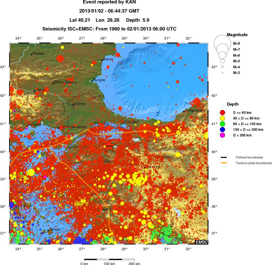 regional historical seismicity