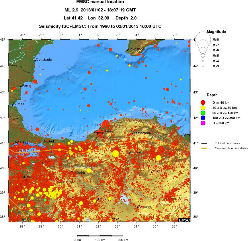 regional historical seismicity