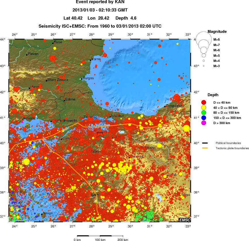 regional historical seismicity