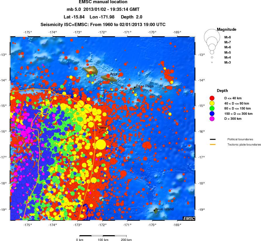 regional historical seismicity