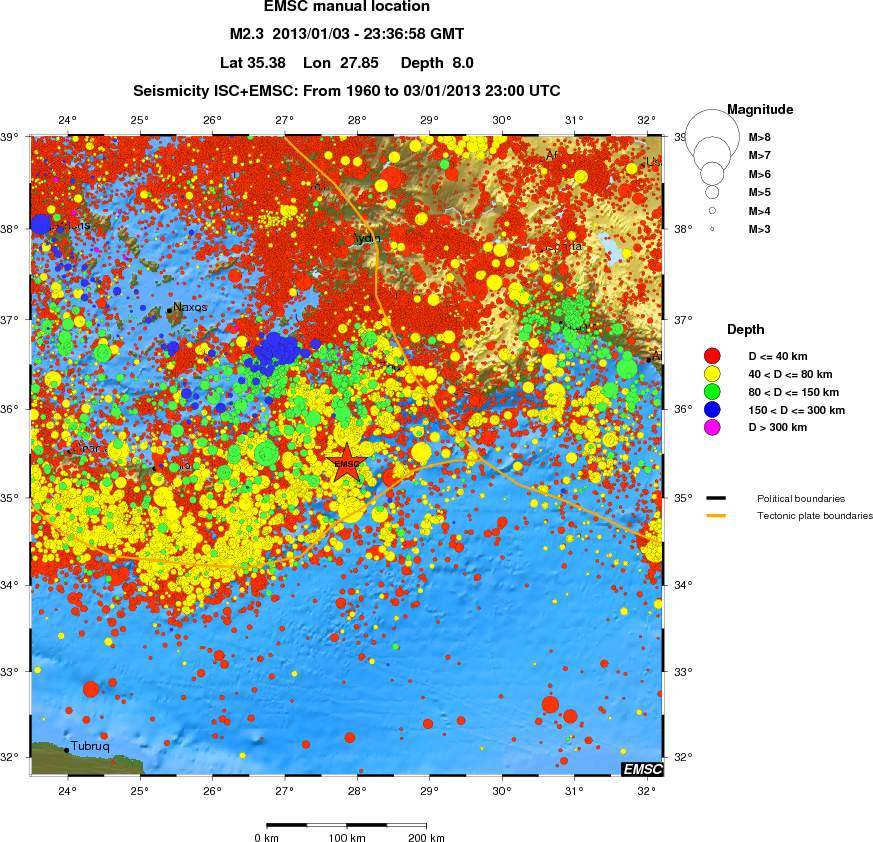 regional historical seismicity