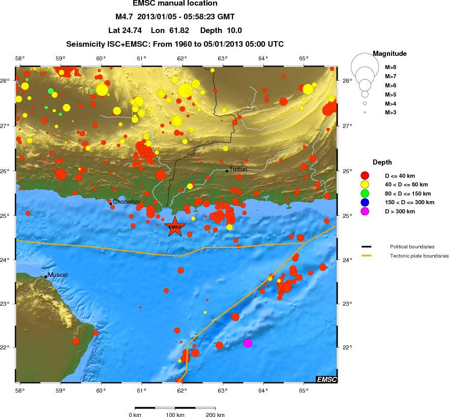 regional historical seismicity