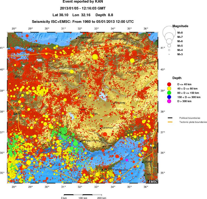 regional historical seismicity