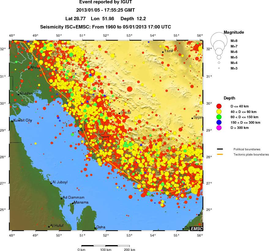 regional historical seismicity