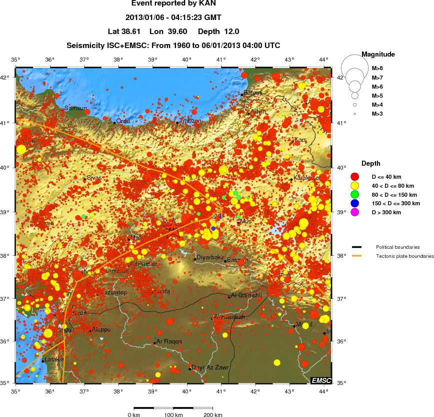 regional historical seismicity