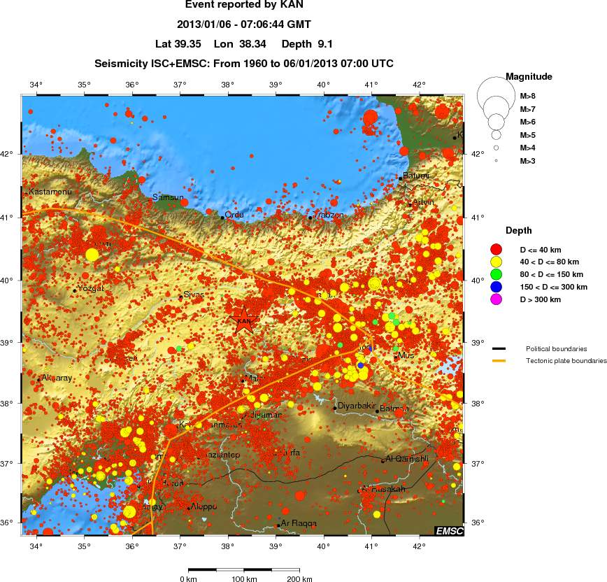 regional historical seismicity