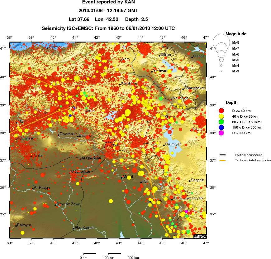 regional historical seismicity