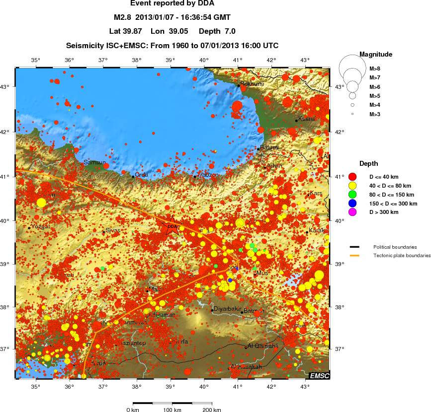 regional historical seismicity