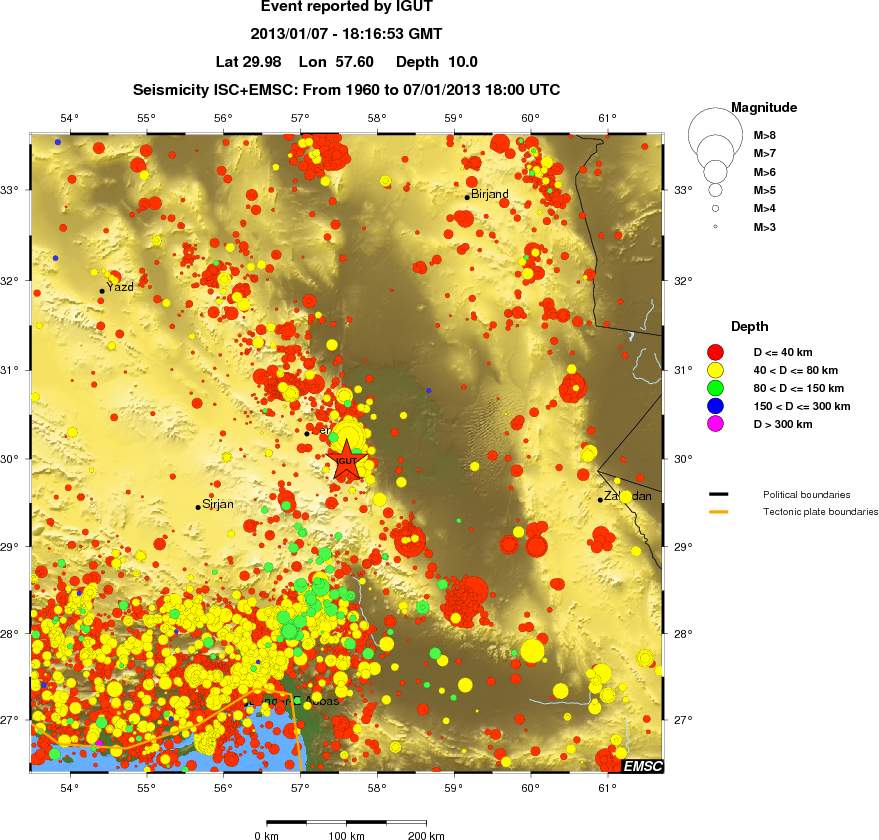 regional historical seismicity