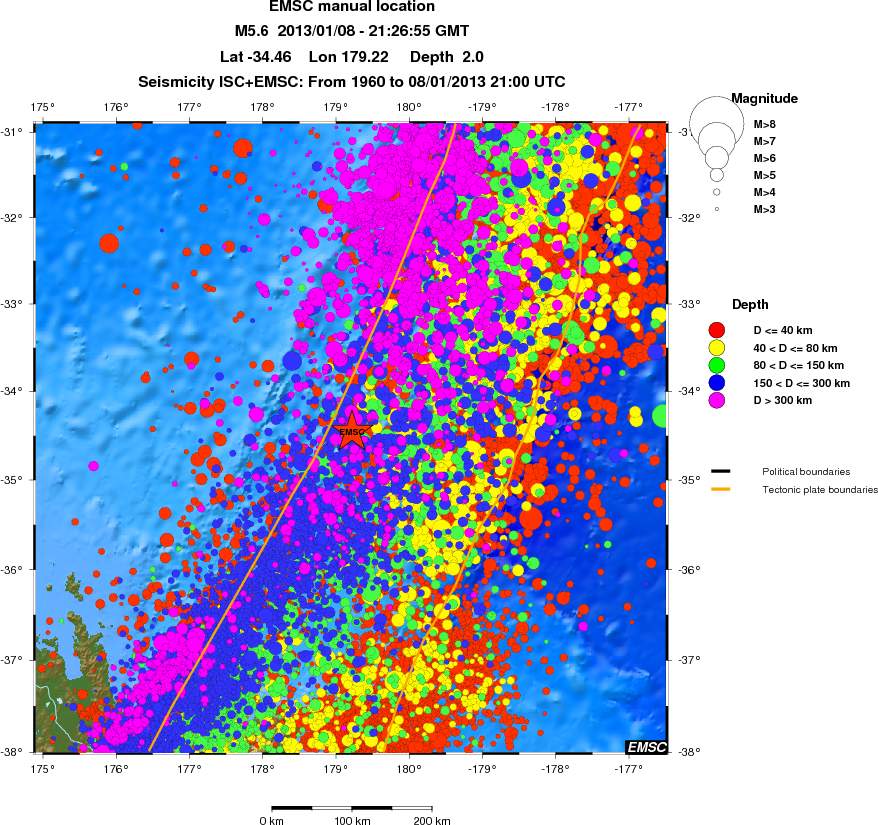 regional historical seismicity