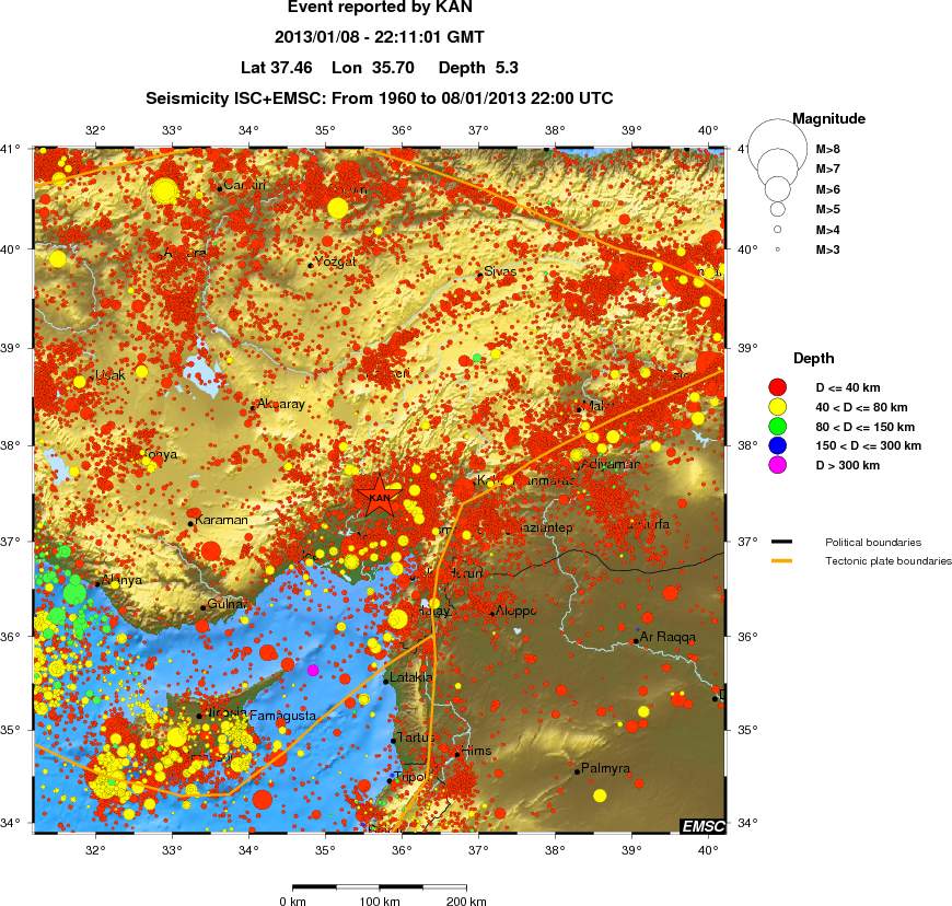 regional historical seismicity