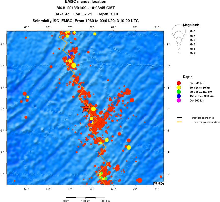regional historical seismicity