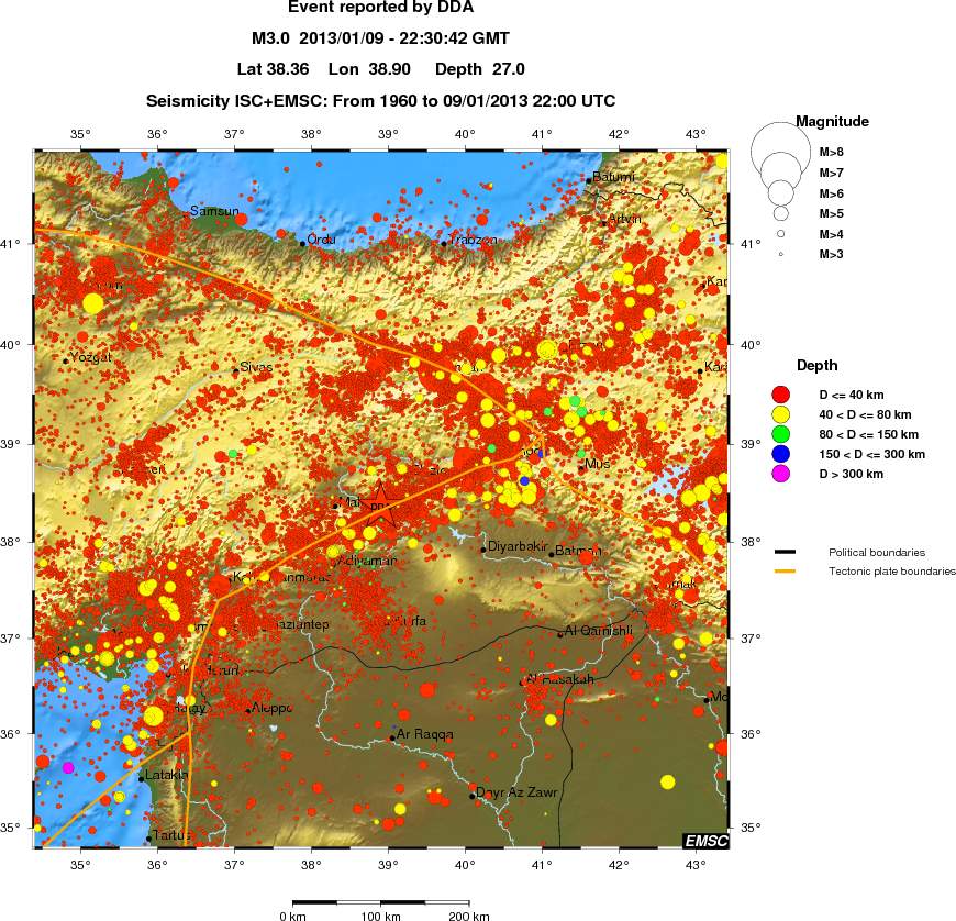 regional historical seismicity