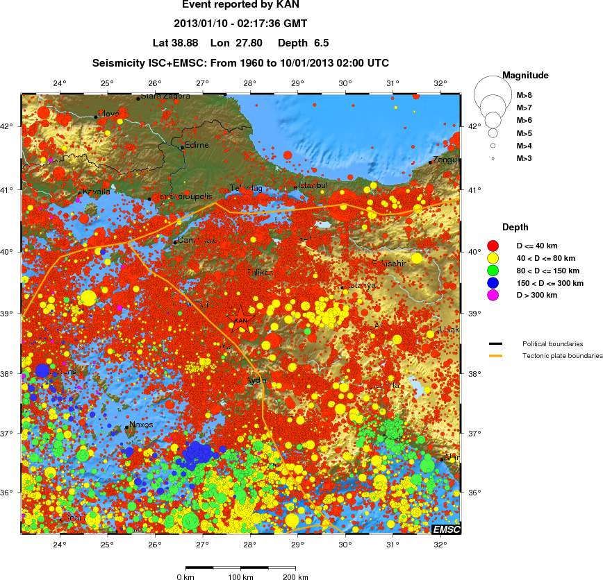 regional historical seismicity