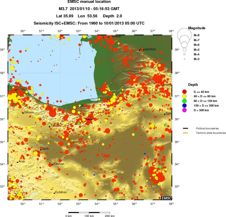 regional historical seismicity