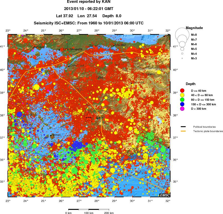 regional historical seismicity