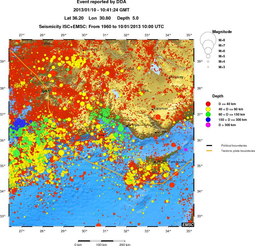 regional historical seismicity