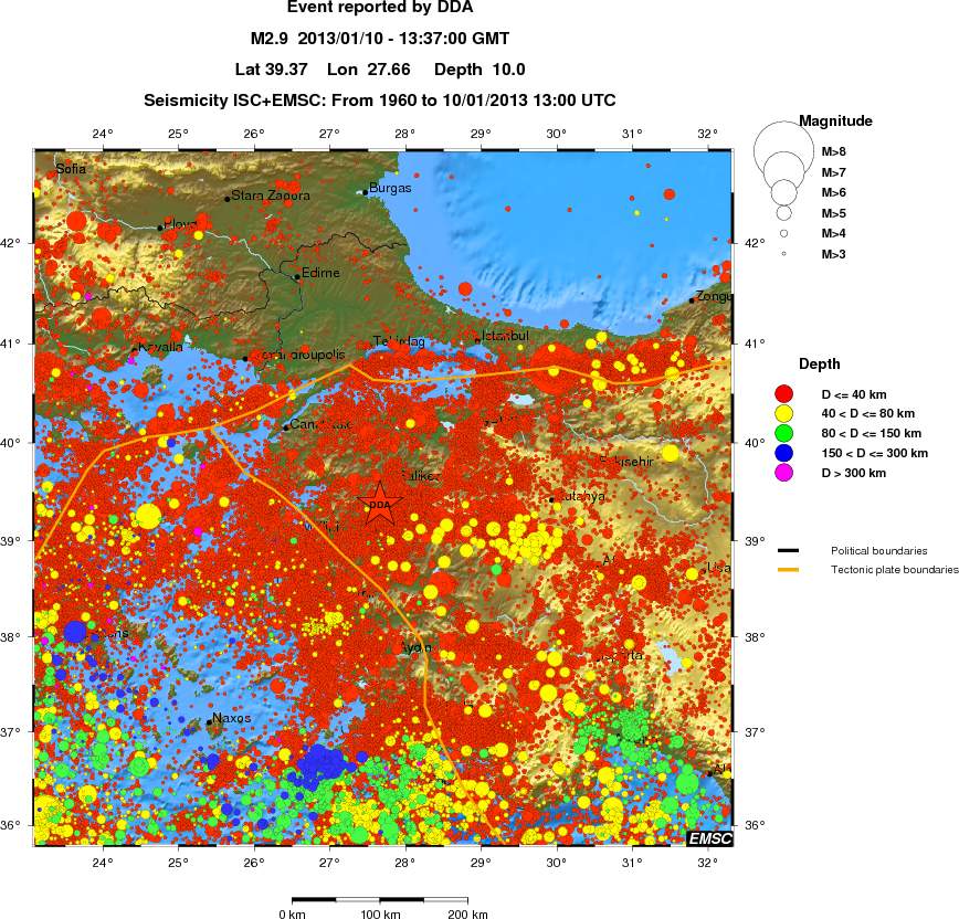 regional historical seismicity