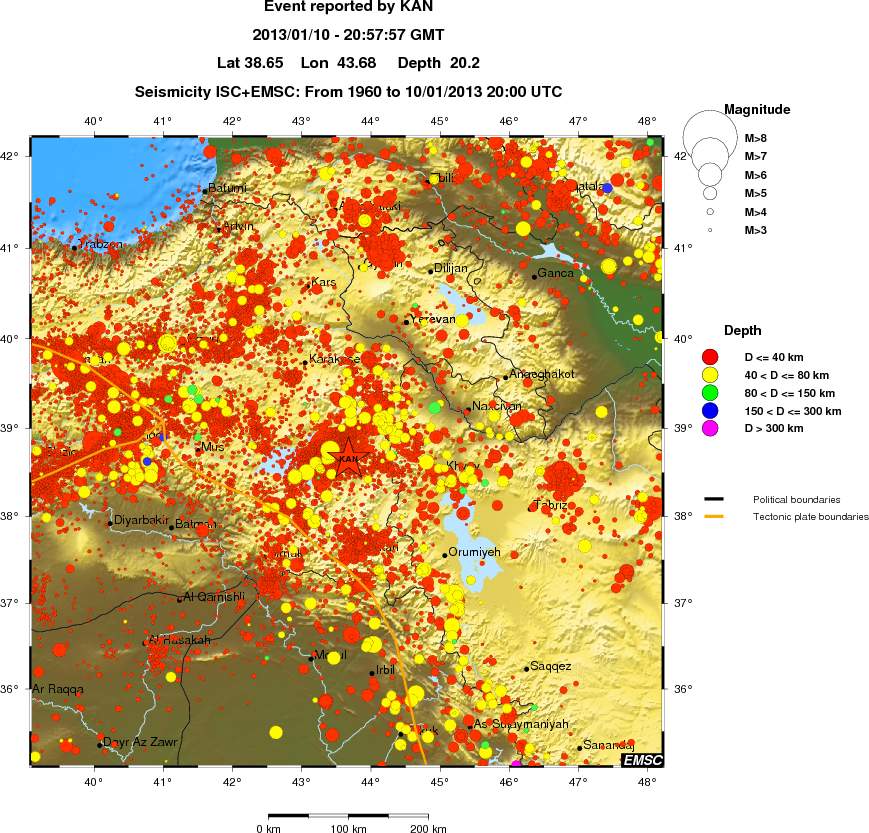 regional historical seismicity