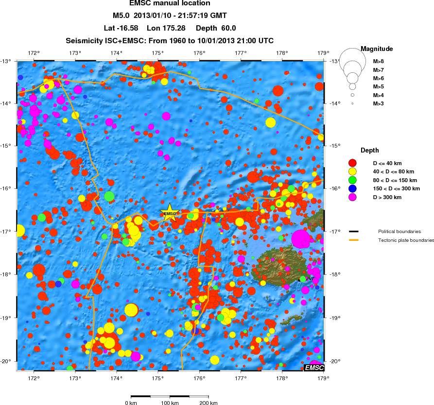 regional historical seismicity