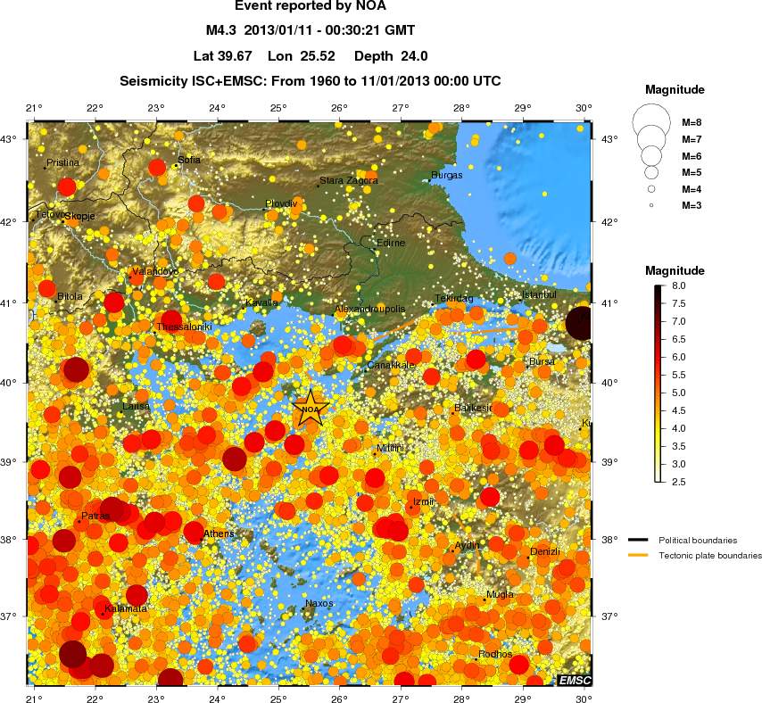 regional magnitude historical seismicity