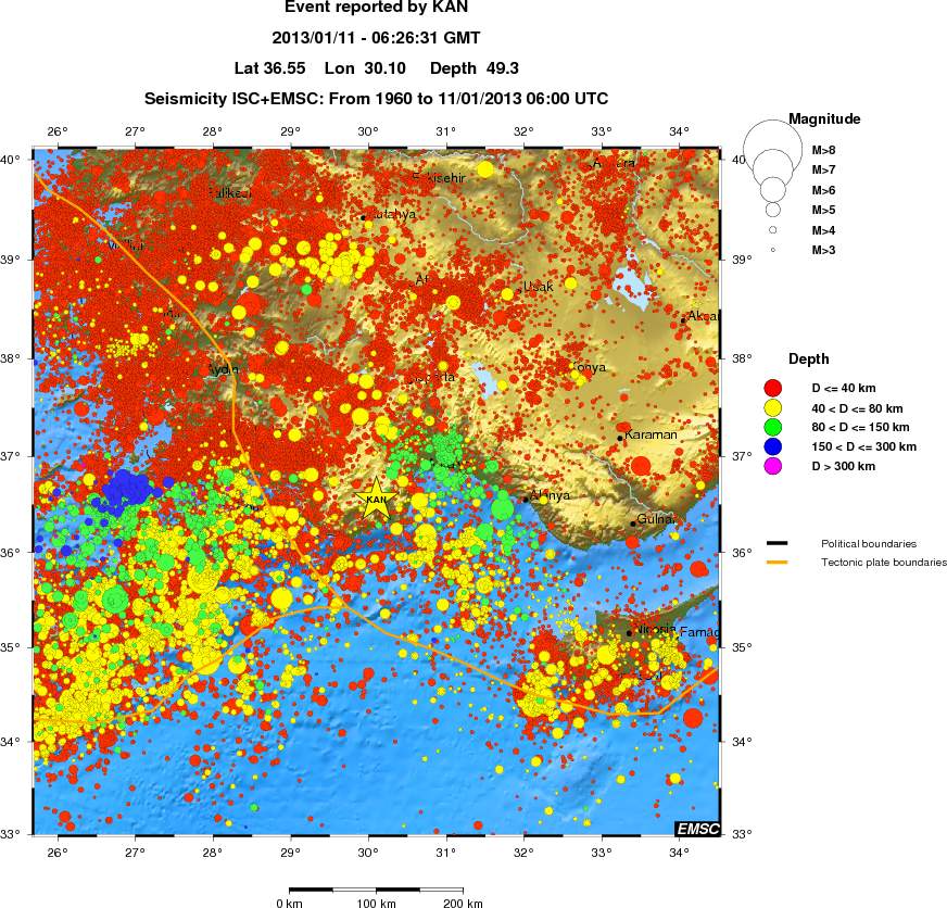 regional historical seismicity