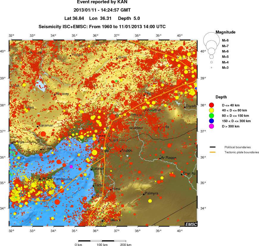 regional historical seismicity