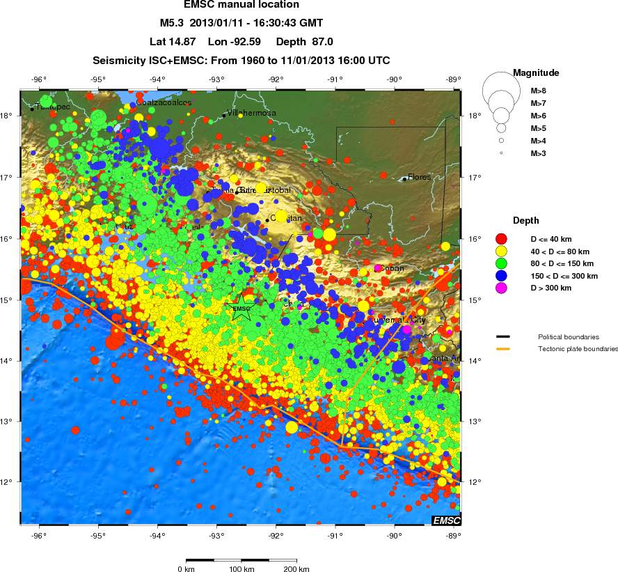 regional historical seismicity