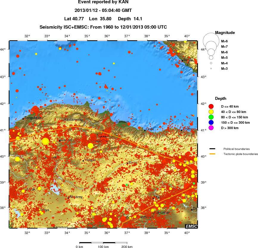 regional historical seismicity