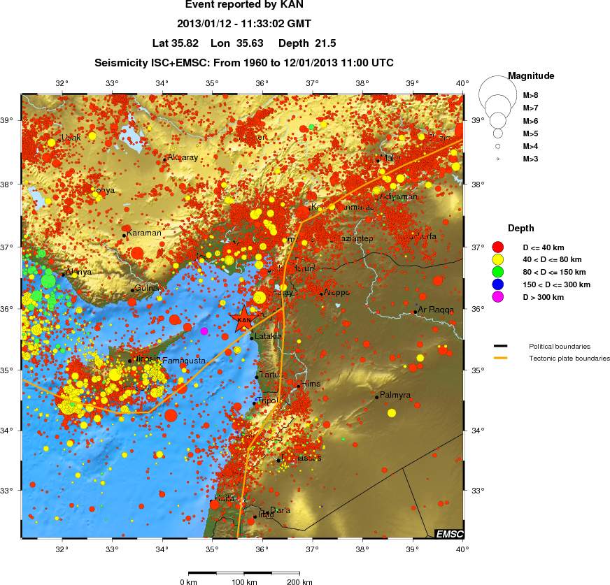 regional historical seismicity