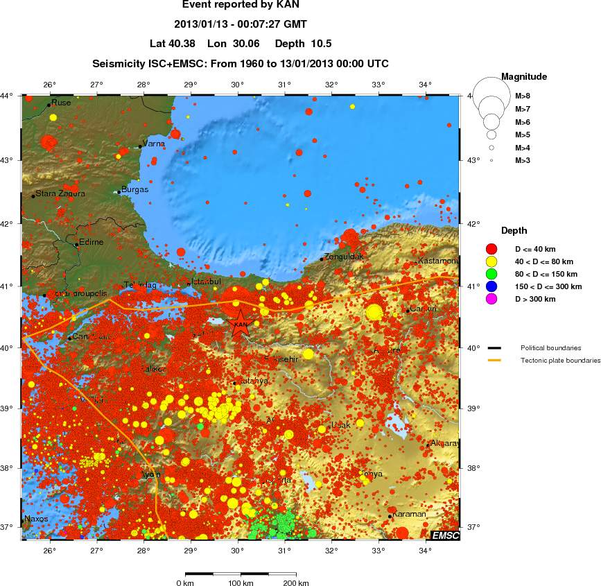 regional historical seismicity