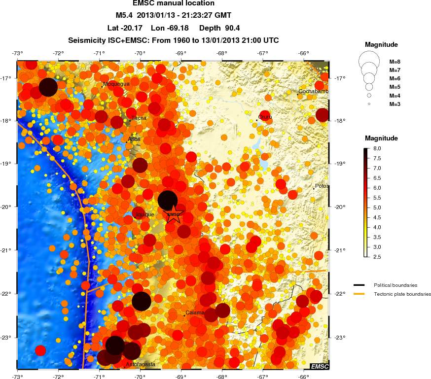 regional magnitude historical seismicity