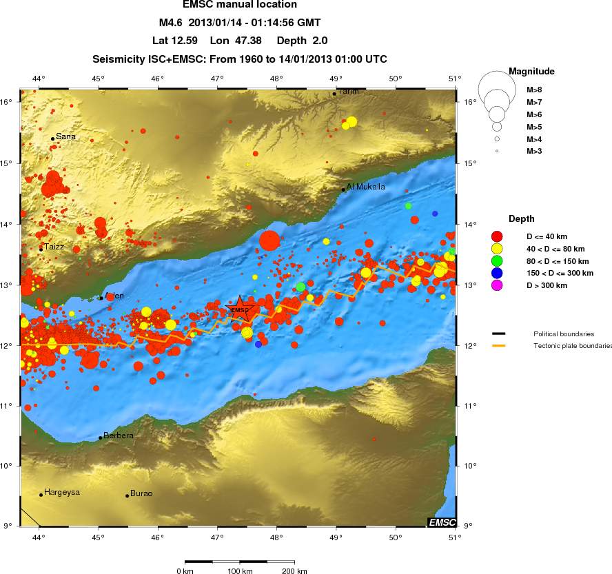 regional historical seismicity