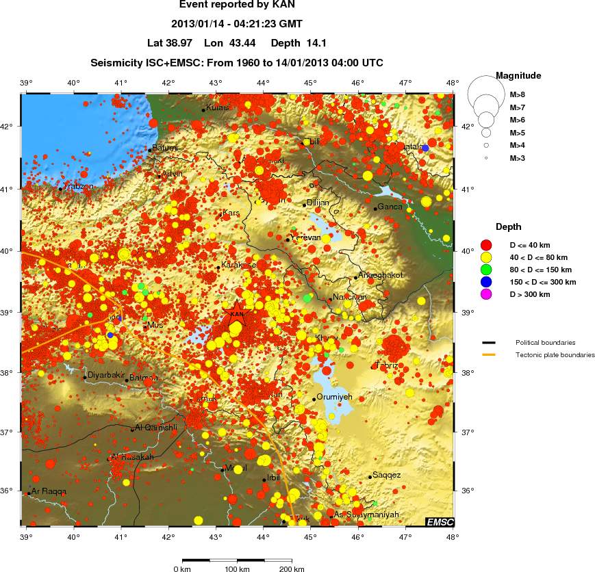 regional historical seismicity