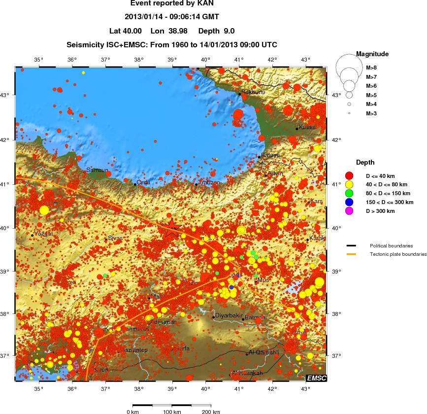 regional historical seismicity